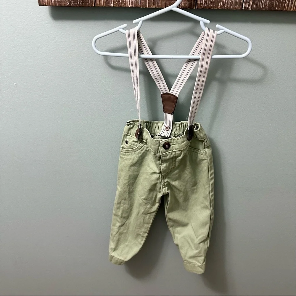 Carter's Child of Mine Baby Boy and Pant Outfit overalls suspenders 12 months